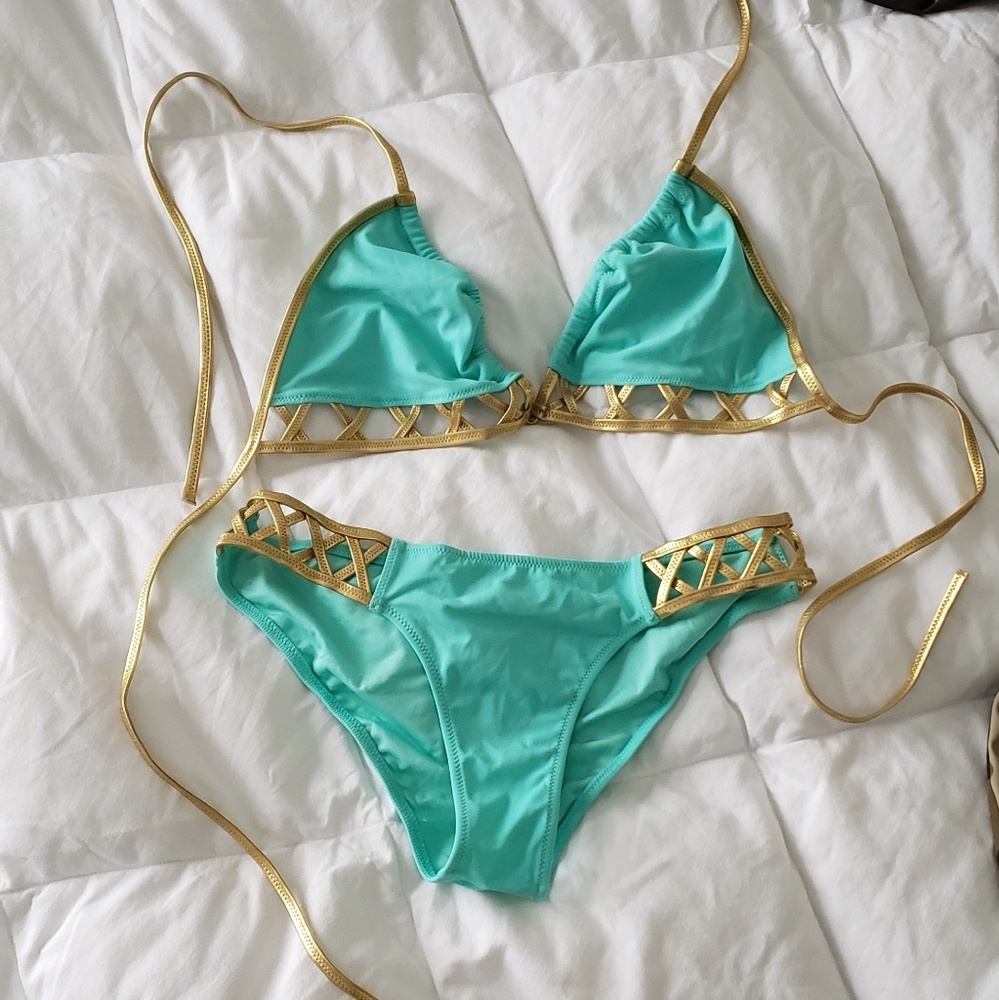 VS aqua colored bikini